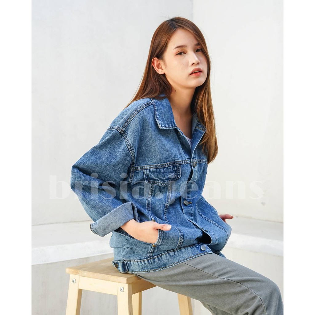 6 WARNA - NARA Oversized Jacket Jeans / Denim Jacket Jumbo