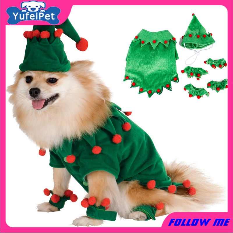 ★〓YUFeiPet〓★ Christmas Pet Costume Dogs Christmas Funny Costumes Cats and Dogs Play Christmas Tree Costumes