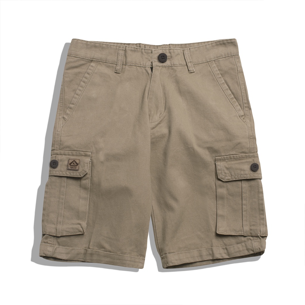 Dritto Short Pants Cargo - Celana Cargo Pendek Unisex - Brown