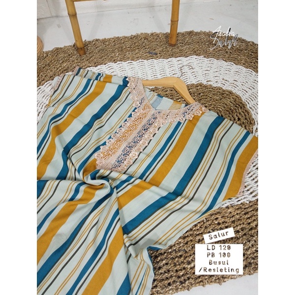 Daster Arabian Panjang motif Salur busui friendly