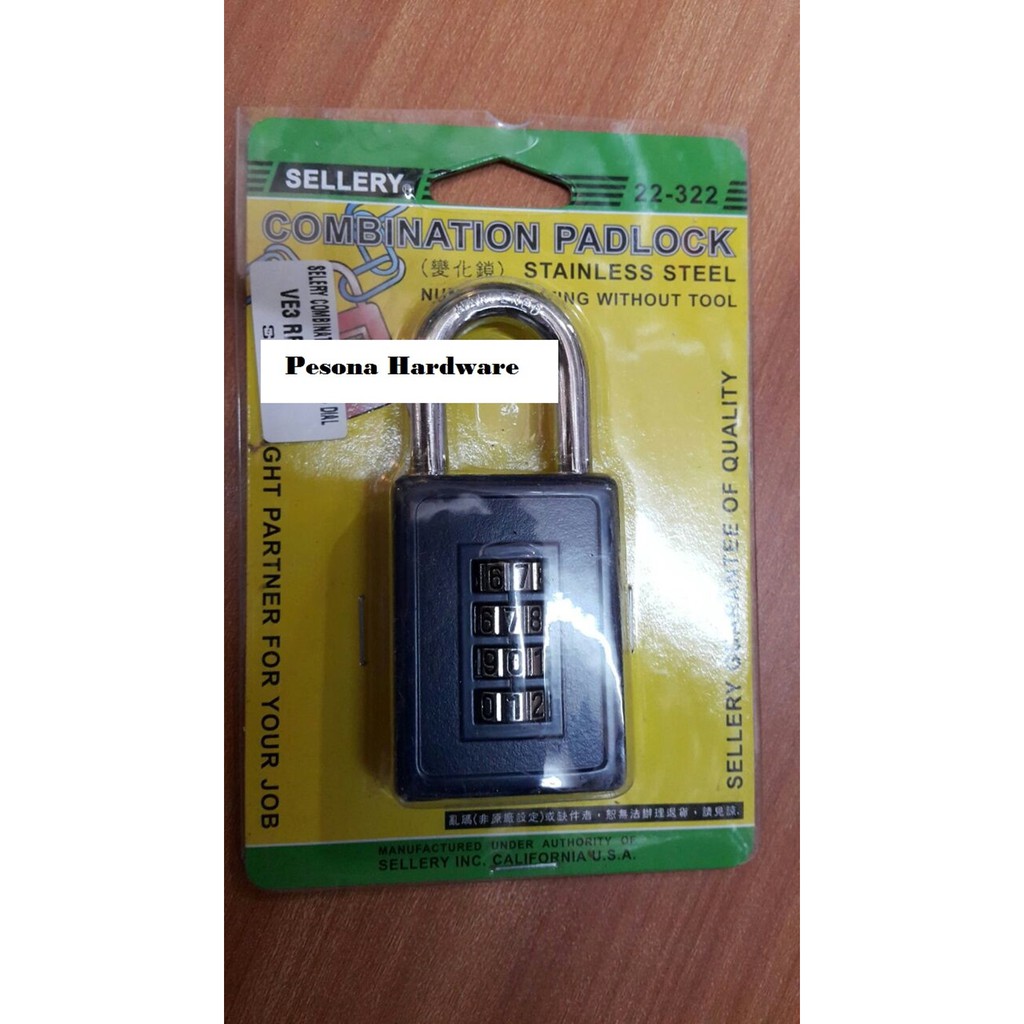 Gembok Kombinasi Angka Sellery