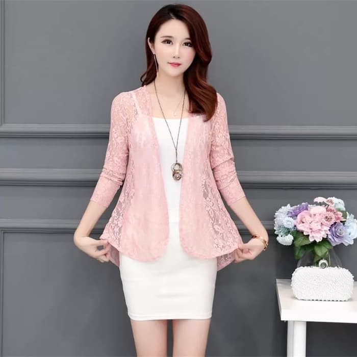 OUTER FASHION CARDI BROKAT      Terusan