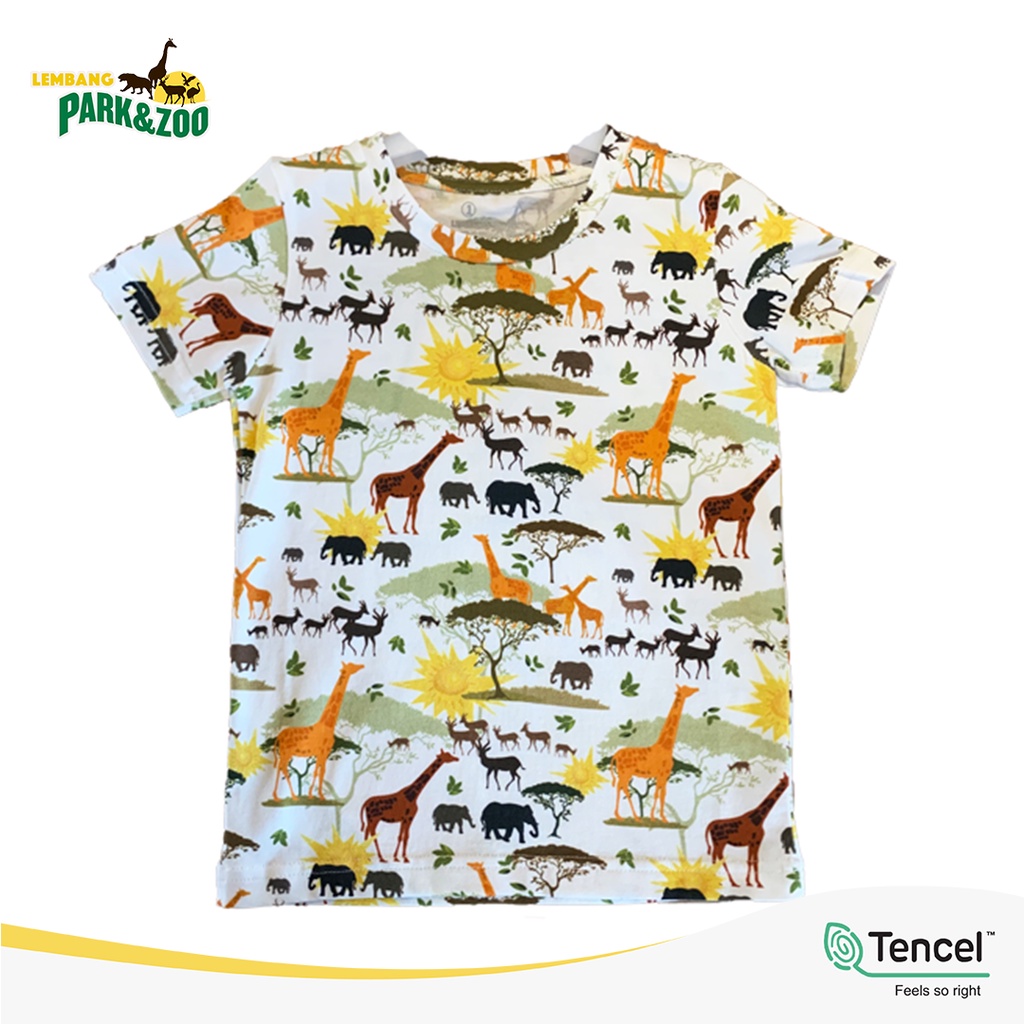 Lembang Park &amp; Zoo - T Shirt Fullprint Kids K motif Zoo 1( Anak umur 1-3 tahun ) Unisex / Atasan Anak / Kaos Anak
