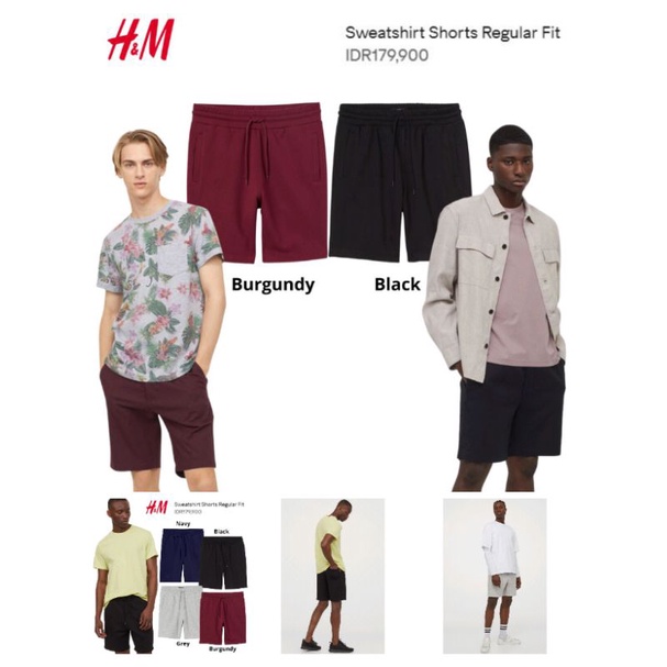 H&amp;M Short Reguler Fit Sweat Pants Original Branded