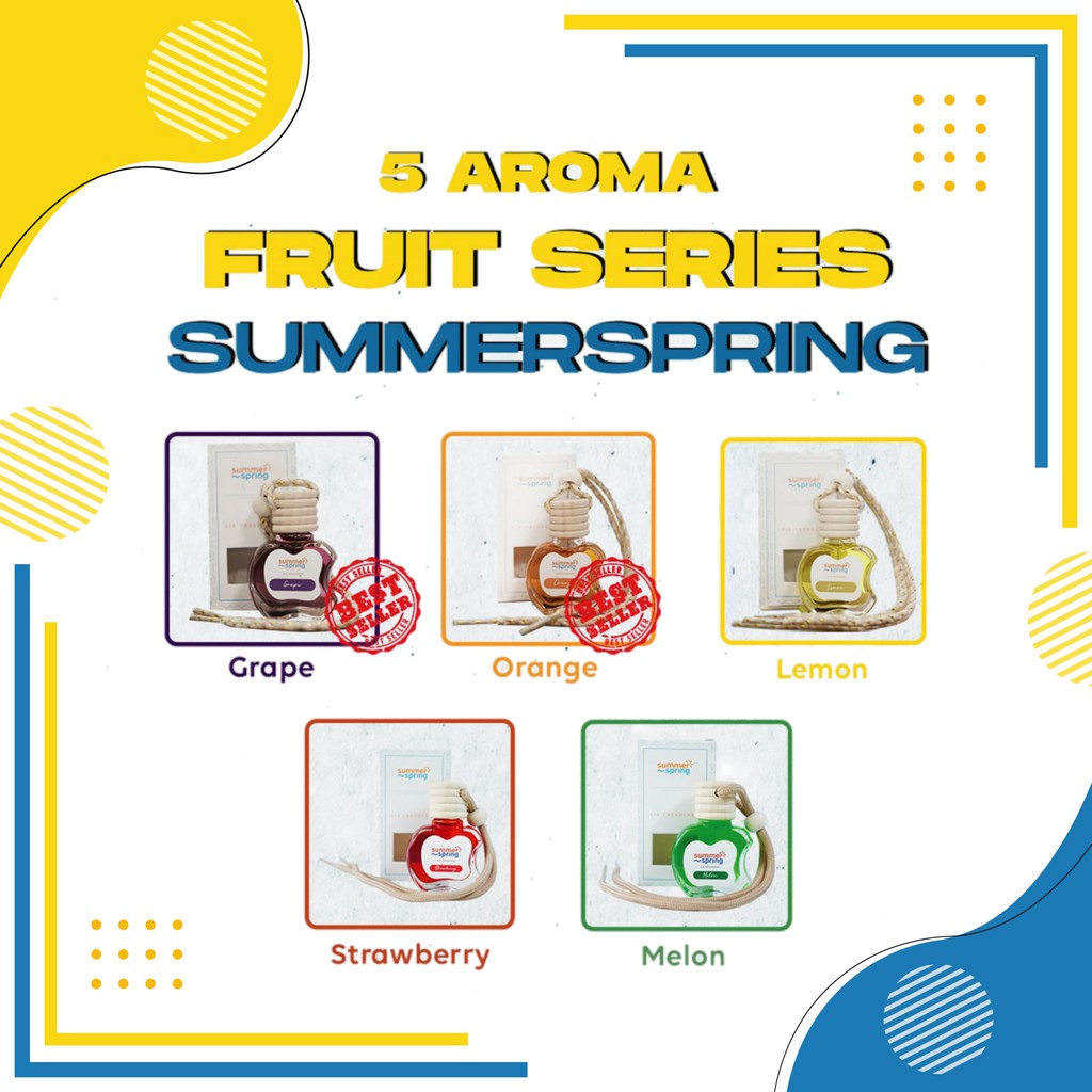 Summer Spring - Botol Apel - Pengharum Pewangi Parfum Ruangan Mobil Toilet Ruang Tamu Dapur Lemari Pakaian Kamar Mandi Tidur Closet Wc - 10ml