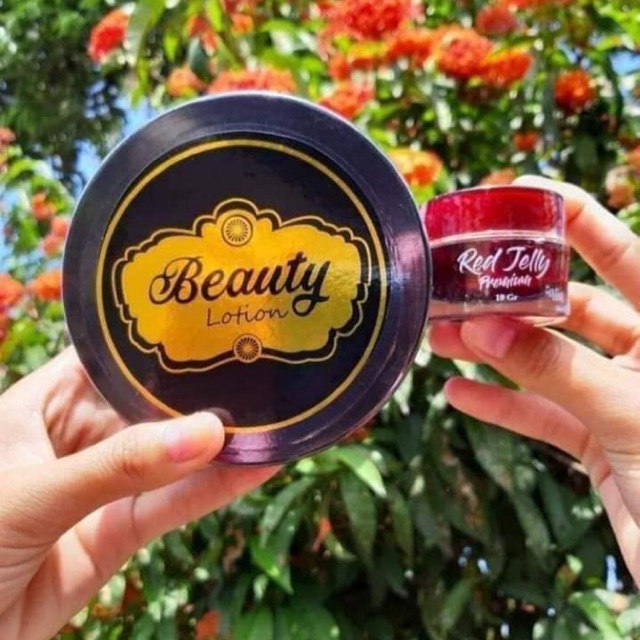 Beauty lotion + rk glow red jelly premium/kosmetik viral/anj/kosmetik asli original bpom