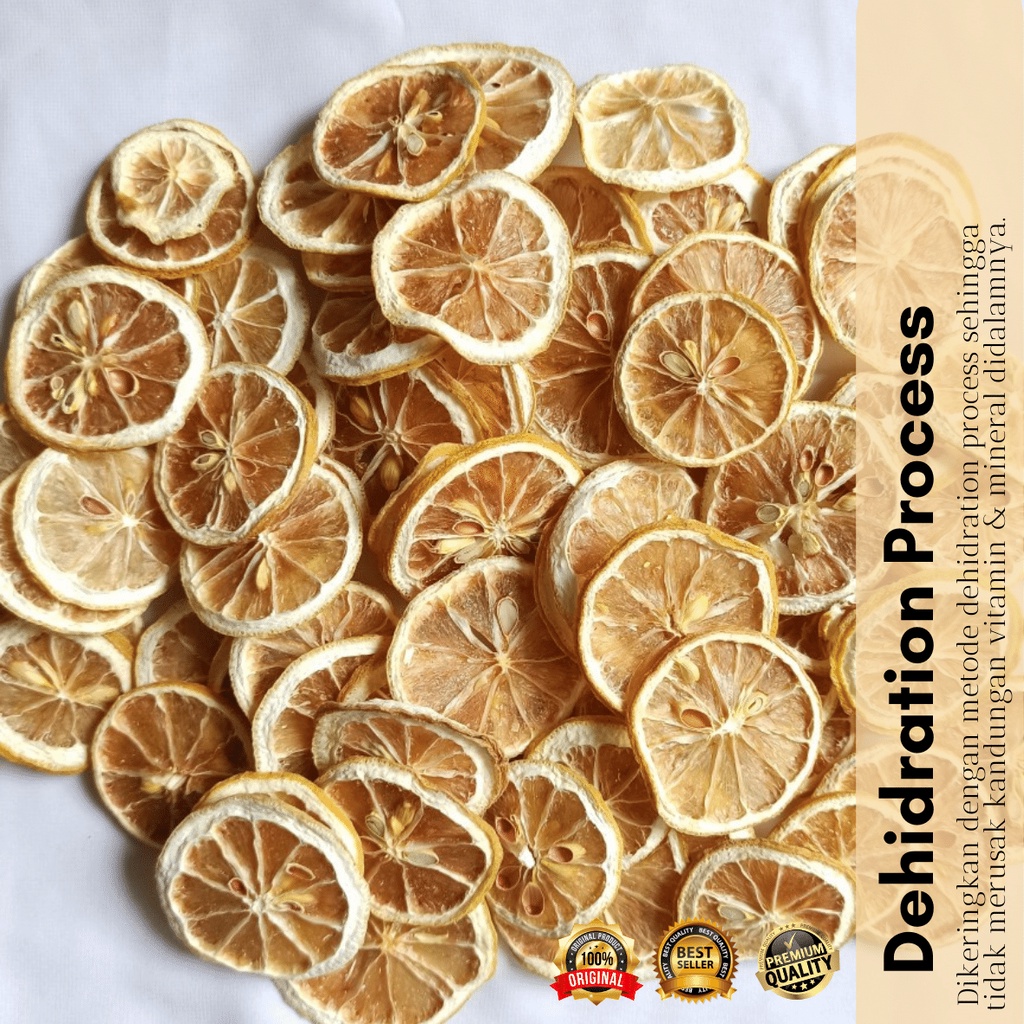 Seduh Pertama Lemon Dried Slice / Lemon Kering Iris Dehidration Process Kaya Kandungan Vitamin & Mineral