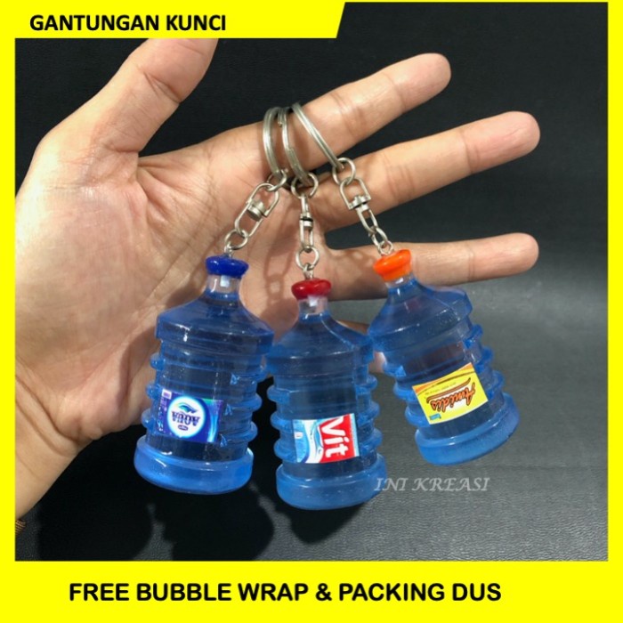 NEW Gantungan kunci aqua galon, amidis, vit - AQUA