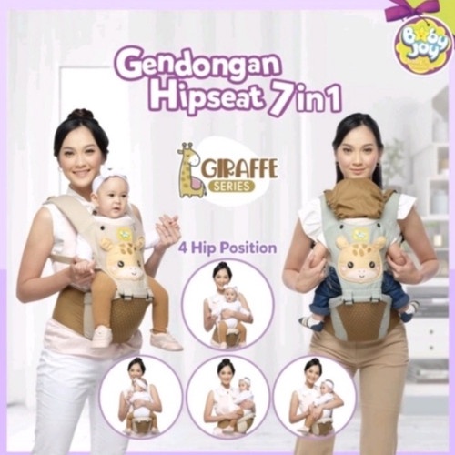 7.7 SALE !!! Baby Joy Gendongan Hipseat 7 In 1 Giraffe Series - BJG3047 Termurah