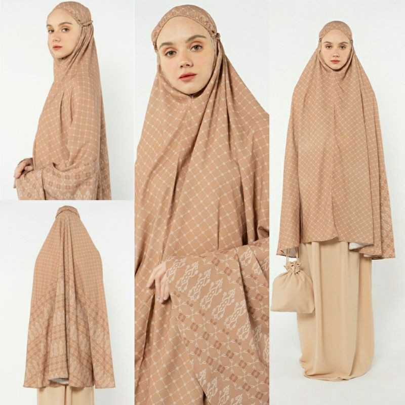mukena ria miranda x cotton ink, mustard prana clemira.