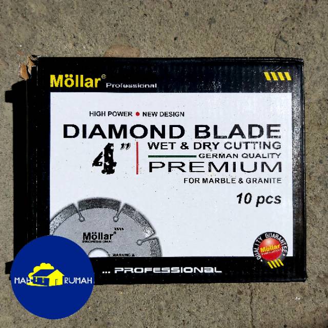 Diamond Blade Wheel Mata Potong Gerinda Keramik Wet Dry Basah Kering - MOLLAR WHITE PREMIUM