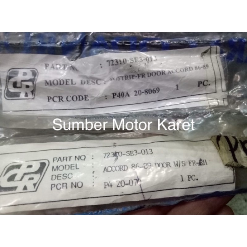 Karet Pintu Honda Accord Prestige Tahun 1986-1989