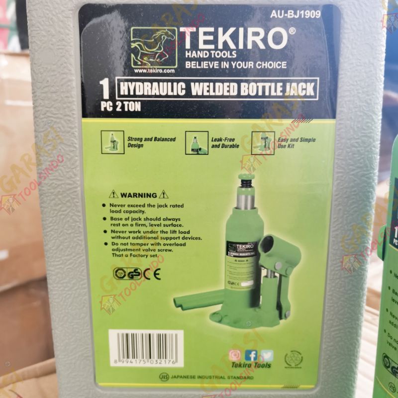 dongkrak botol TEKIRO 2 ton hydraulic welded bottle jack dongkrak hidrolik 2 ton TEKIRO