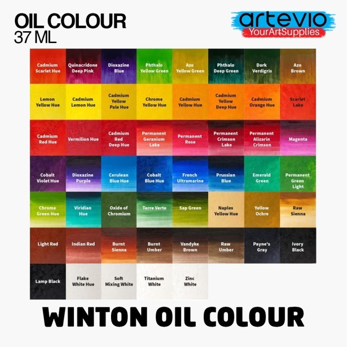 

Cat Lukis Minyak / Cat Minyak Winton Oil Colour 37ml