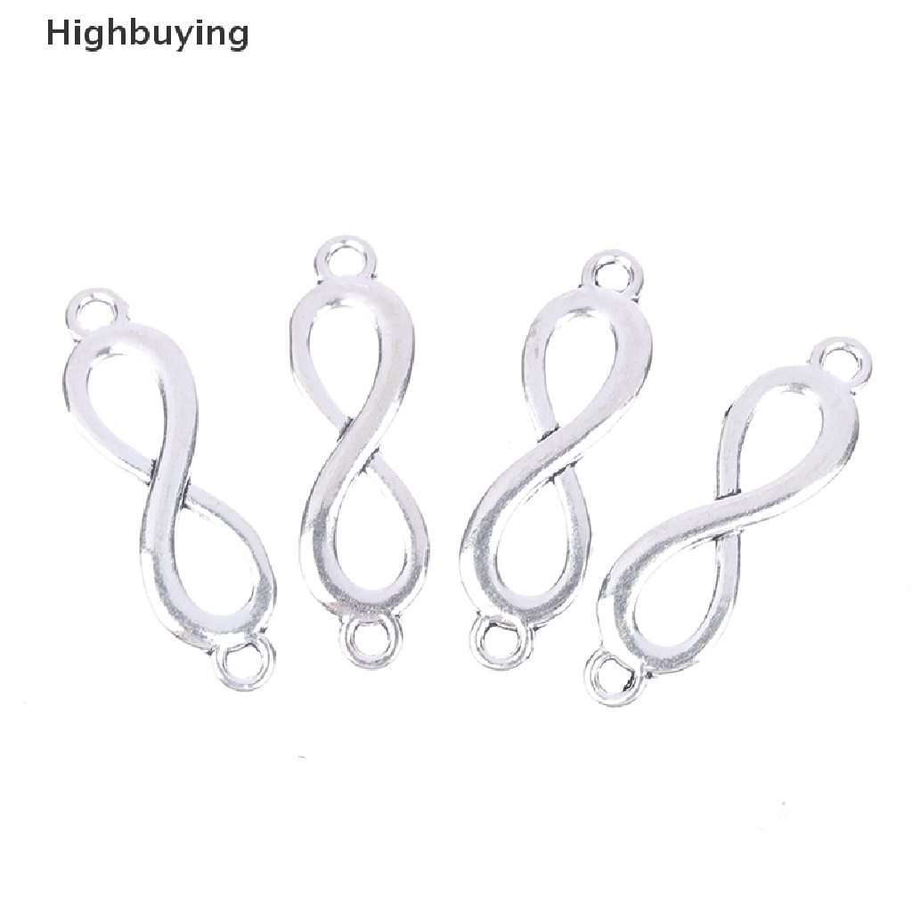 Hbid 20PCS Charms Link Simbol Infinity Warna Silver Untuk Membuat Liontin DIY