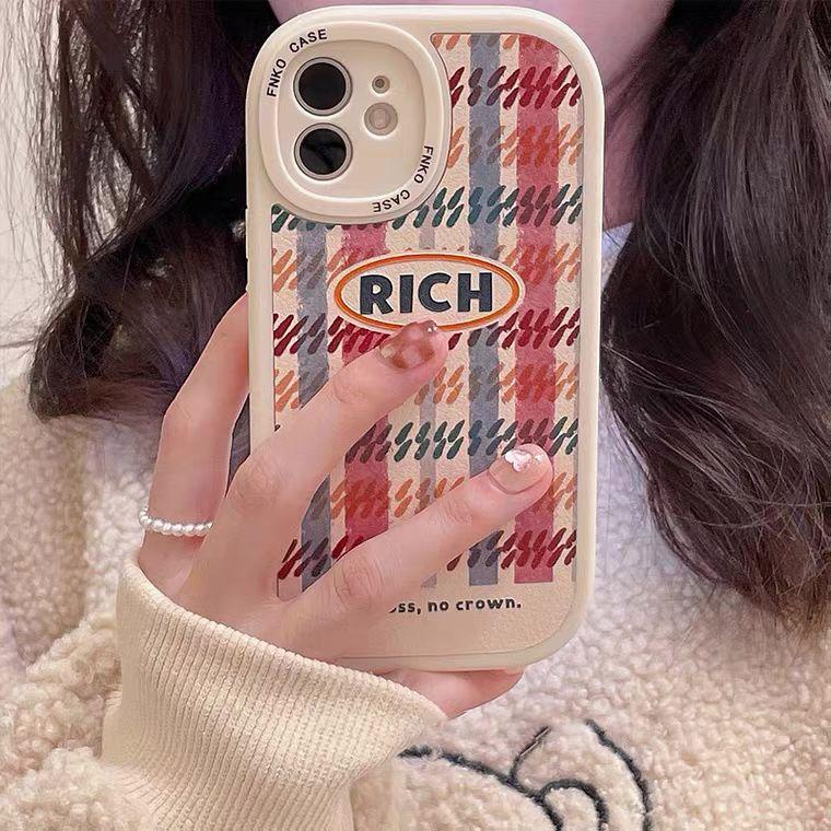 [TPC] Phone Case IPHONE 6 6S 7 8 PLUS X XS MAX XR 11 12 13 PRO MAX White Rich Casing Lucu Korean IP025