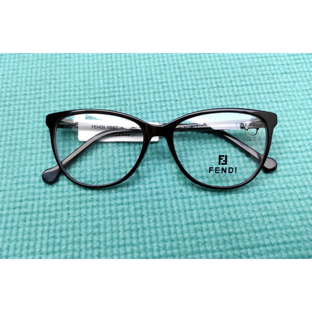 Frame Kacamata Plastik Cat eyes Fend 1057 hitam glosy