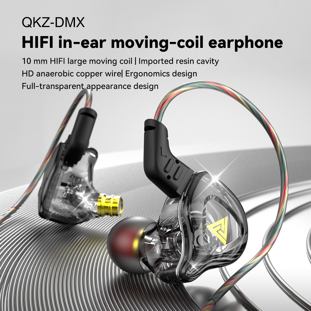 Qkz AK6 DMX Earphone In Ear Dinamis HIFI Bass 1DD Dengan Fitur Noise Canceling