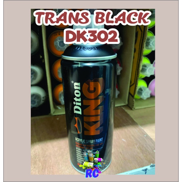 

Diton King 400ml - DK302 TRANSPARAN BLACK-Acrylic Spray Paints Pylox,cat semprot