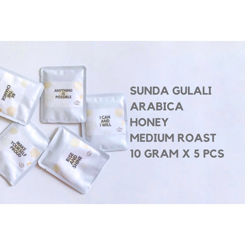 

Sunda Gulali Honey Kopi Arabica Rumacoffee 5 Sachet x 10 gram