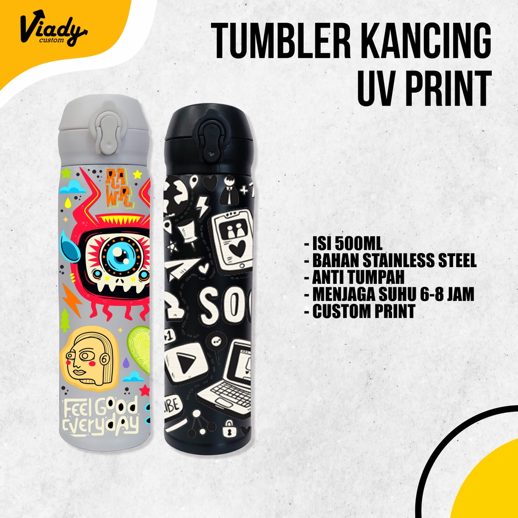 Jual Tumbler Custom Niagara Kancing Tumbler Print Uv Botol Minum Shopee Indonesia