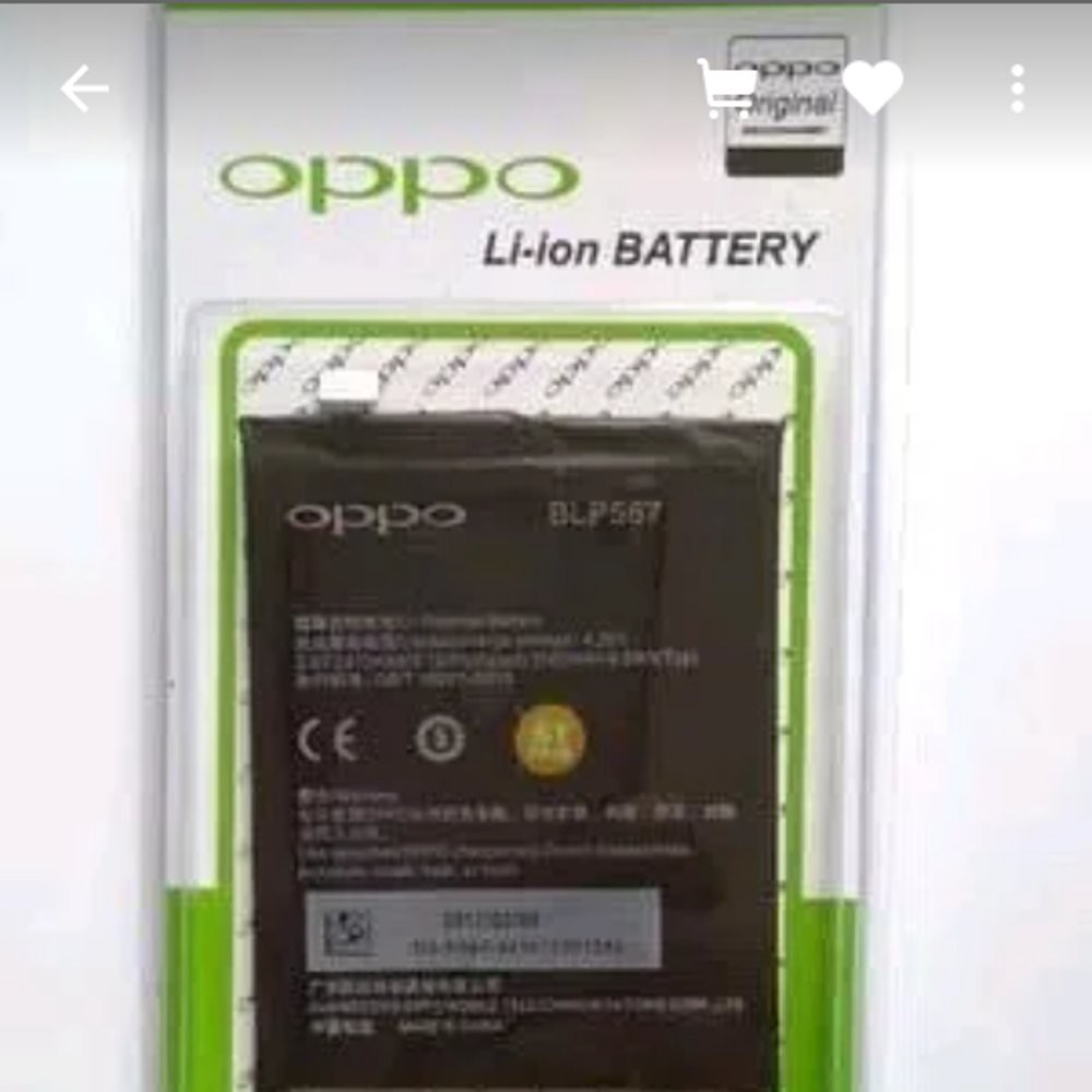 Baterai Oppo R1 R829 R829T - R1S R8000 R8006 R8007 R1L BLP567 BLP 567 Original