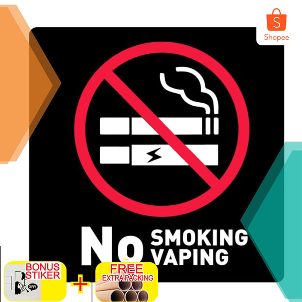 LABEL NO SMOKING NO SMOKING|PAPAN NO SMOKING AKRILIK 30cm Keren