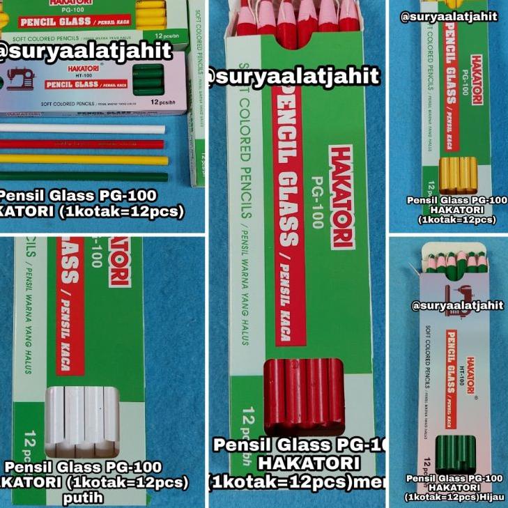 

Pasti Laris Pensil Glass PG-100 HAKATORI (1kotak=12pcs) =rp.22.500/1lusin 0GF+