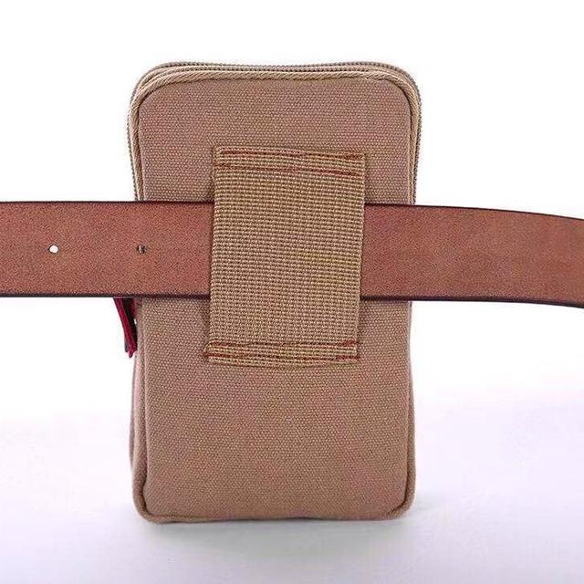 Recomended.. promo akhir 2020 Tas Pinggang hp Pria tas Hp Bahan Kanvas tempat hp untuk dipinggang