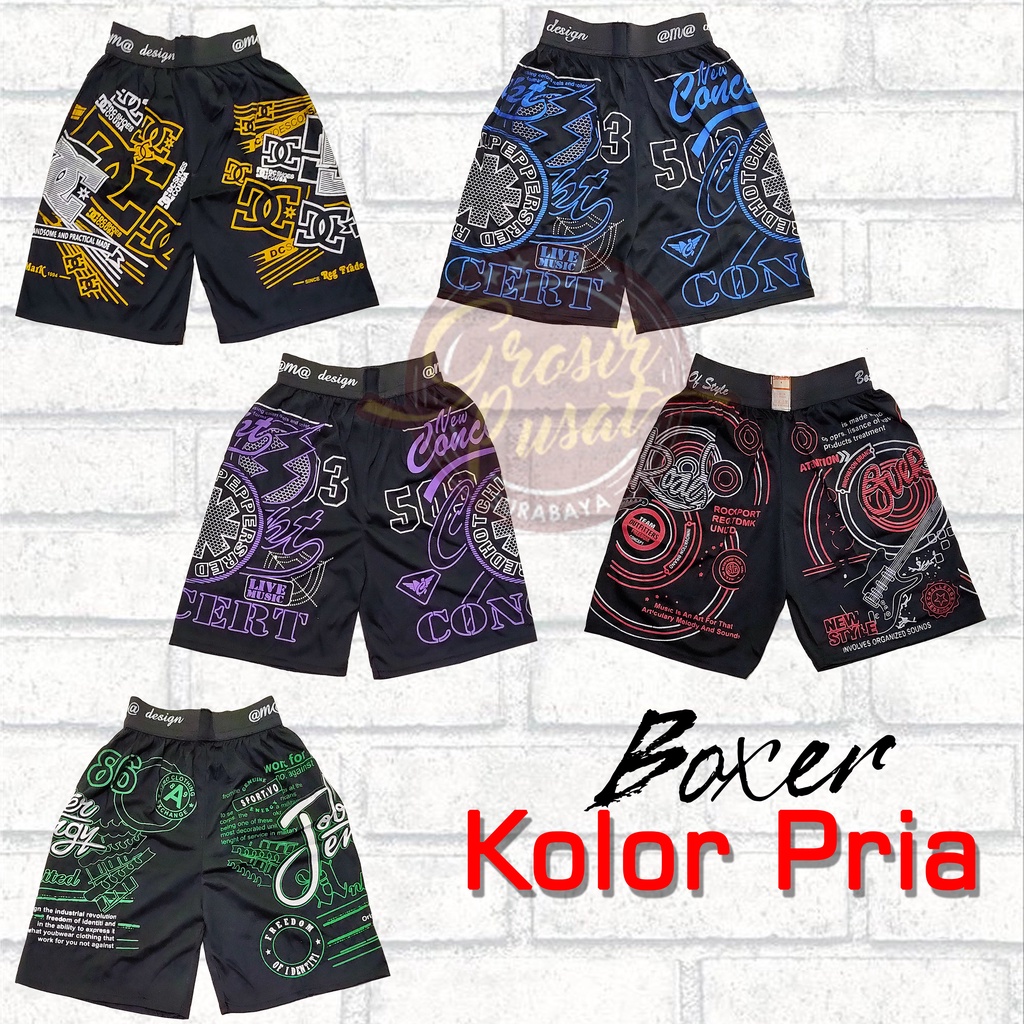 Celana Pria Boxer Pendek Celana Kolor