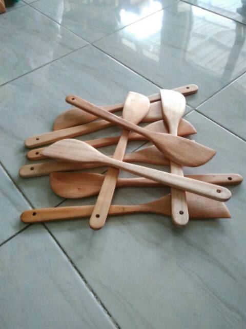 Sutil / Sendok / Spatula / Sodet Kayu Mahoni P35 / SOLET MAHONI