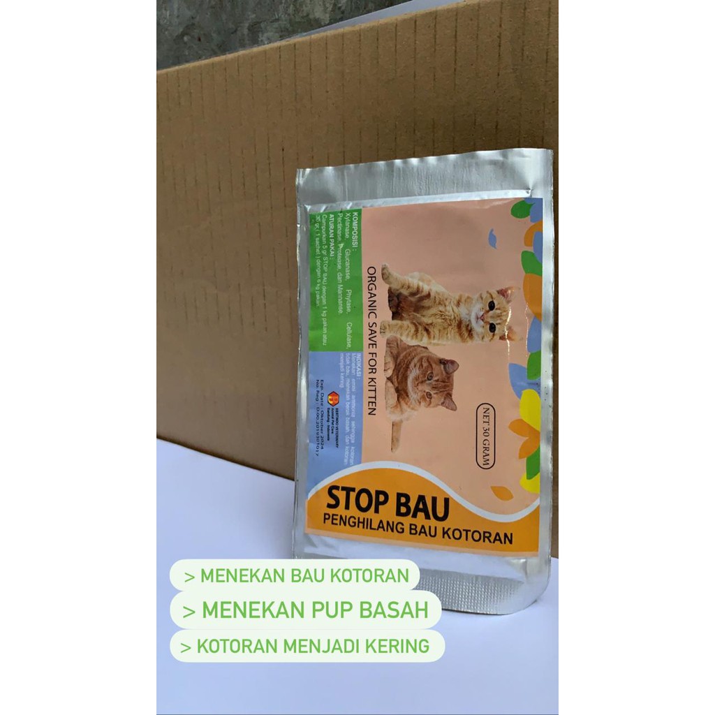 PENGHILANG BAU KOTORAN KUCING - STOP BAU