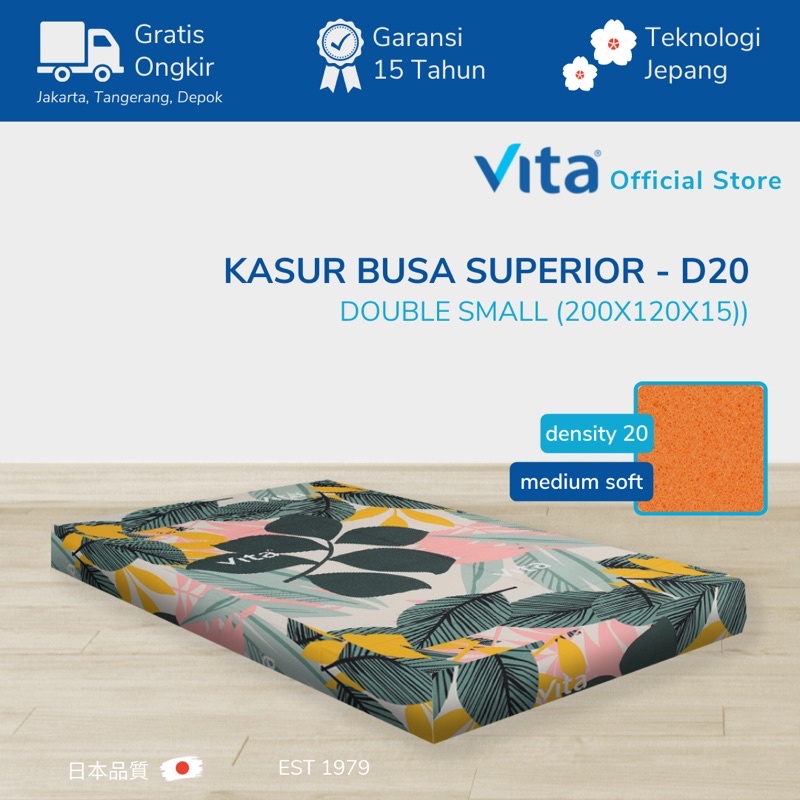 Vita Foam Kasur Busa (200x120x15cm) Type Superior - Japan Quality