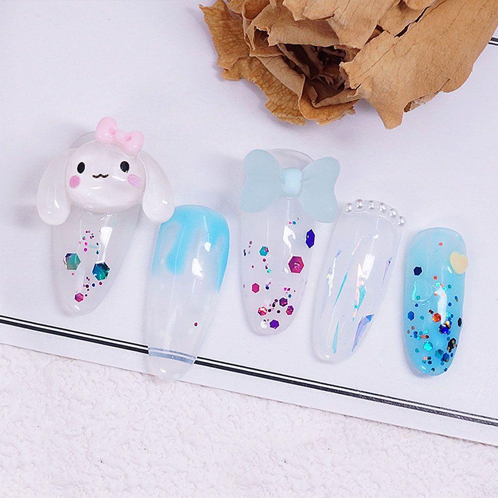 AUGUSTINA Agustin Puppy Nail Art Perhiasan Kartun Beruang Anjing DIY Aksesoris Nail Art