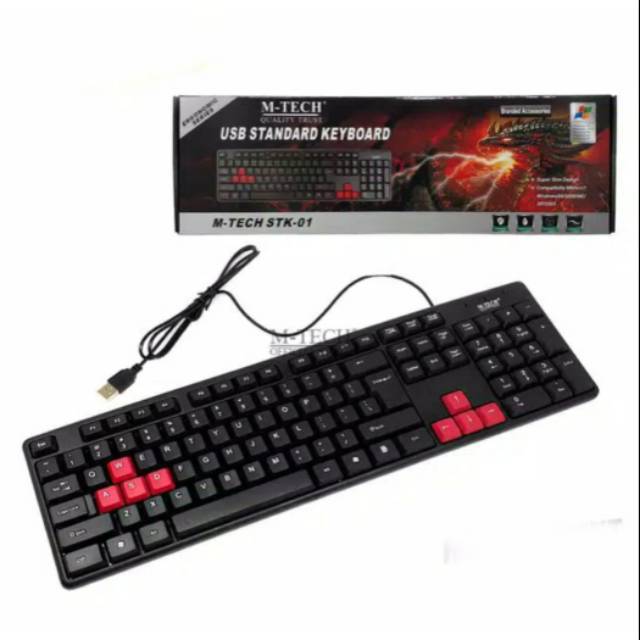 [ BISA COD ] Keyboard Standard m-teck Keyboard STK01 murah
