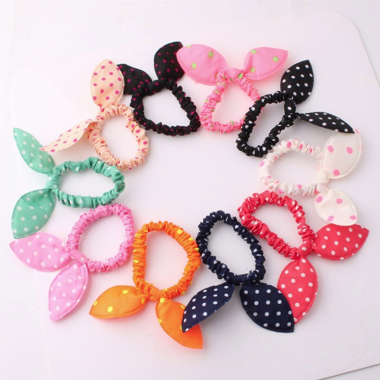 (VH) IKAT RAMBUT ELASTIS CUTE/RABBIT EARS/KUNCIR RAMBUT WANITA DAN ANAK KOREA