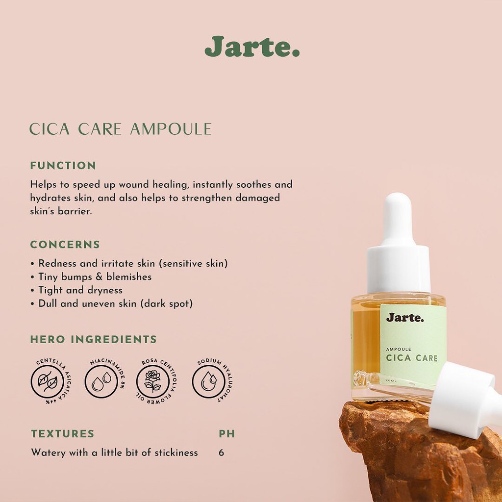 Jarte CICA Care Series | Jarte CICA Care Gentle Wash | Toner | Ampoule | Cream