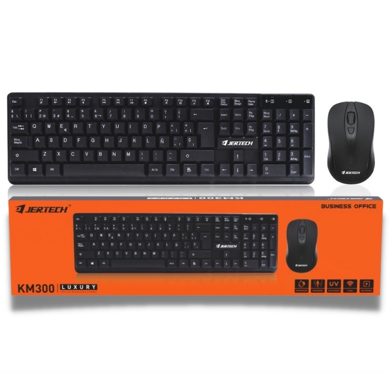 Paket 1 Set Keyboard Dan Mouse KM300 Wireless Membrane Keyboard - XOBOX