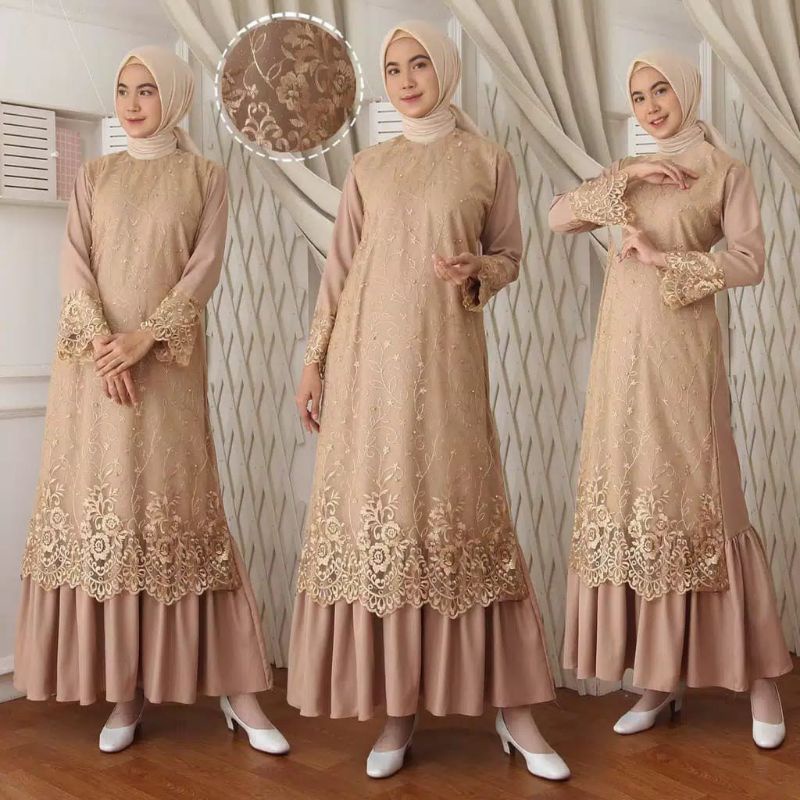 gamis dress kebaya kondangan | Gamis brukat | Gamis velvet| Gamis syari