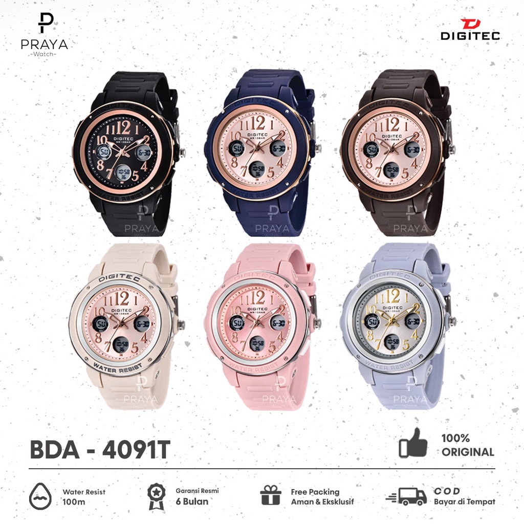 Jam Tangan Wanita Digitec DG3091T 3091 4091 Original