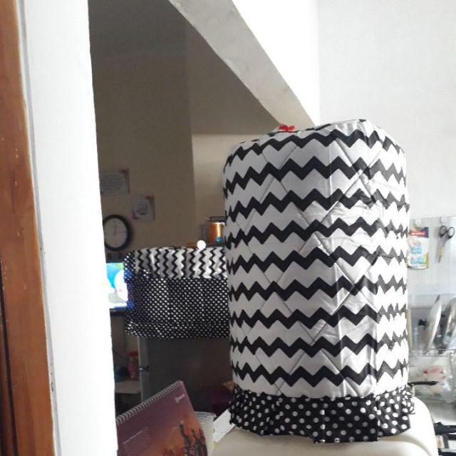 Jual Cover Galon,kulkas,magic Com Zigzag Kecil Hitam