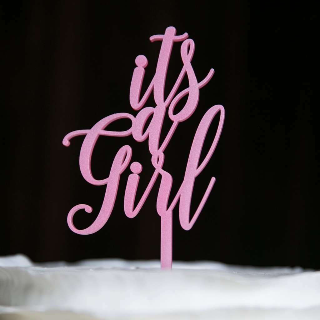 

It's a girl cake topper