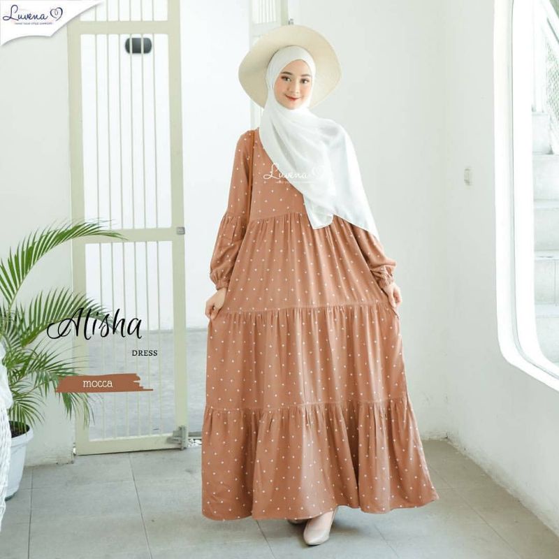 NEW GAMIS SUSUN POLKA VIRAL DRESS MUSLIM KEKINIAN