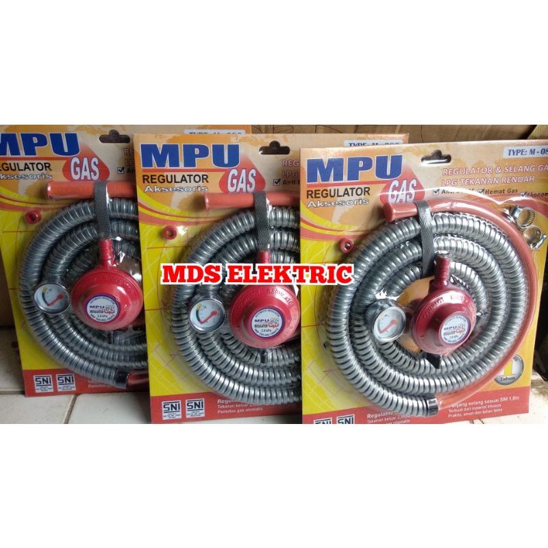 Selang Gas Paket + Regulator meter MPU / HANDAL 1,8 meterSNI