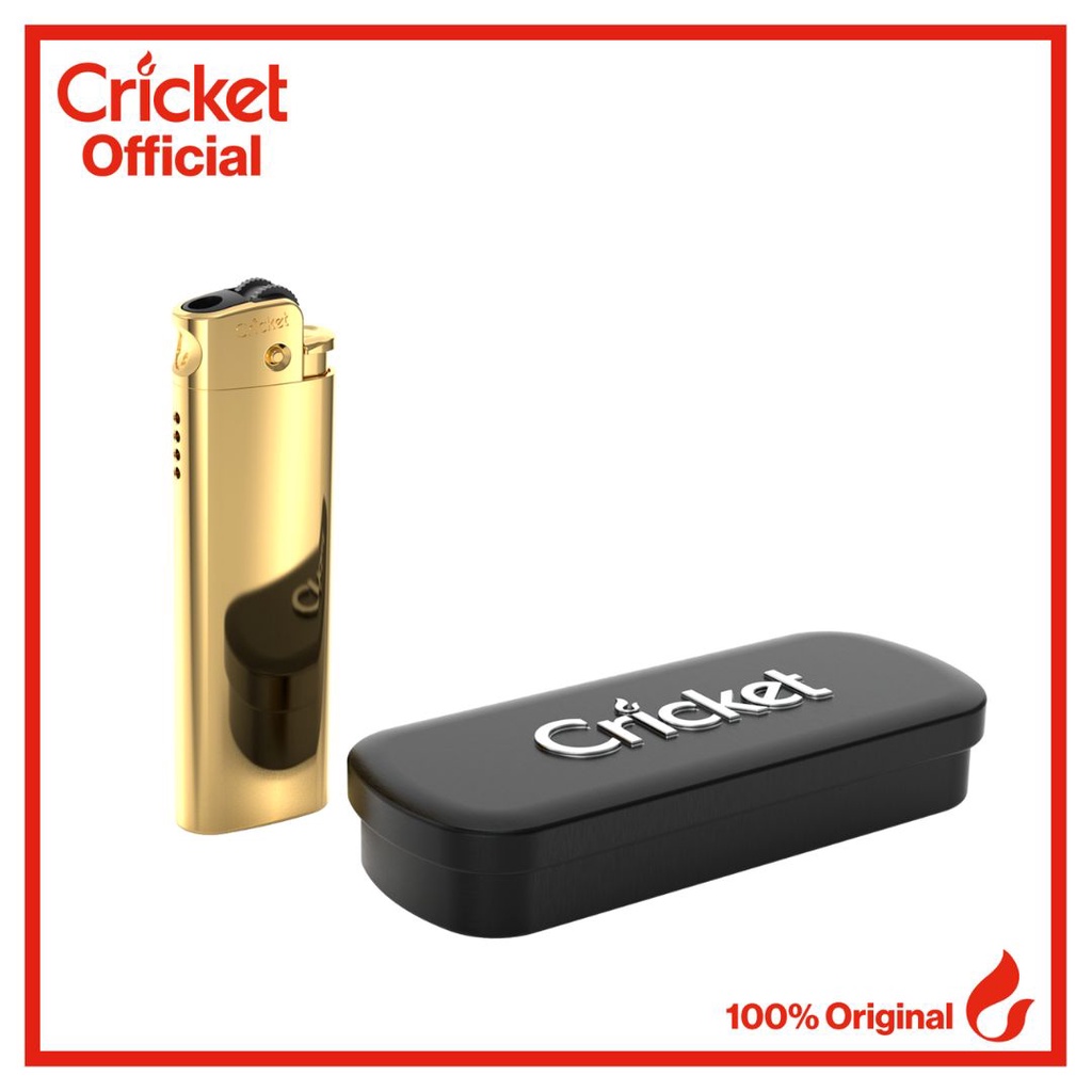 Cricket Deluxe Metal Lighter - Gold (Online Exclusive)