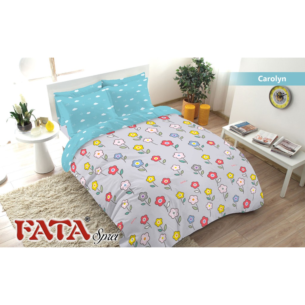 SPREI FATA KING B2 MOTIF FLAMINGO PINK CAROLYN FLORYN / SEPREI HALUS KEKINIAN (180X200)