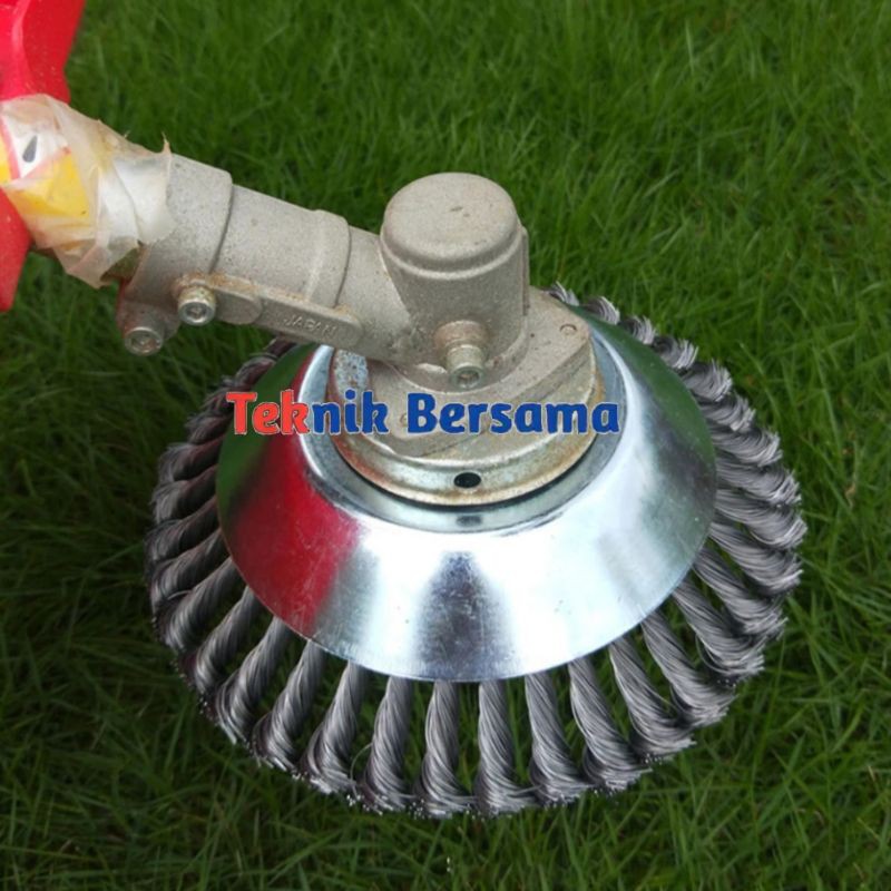 Mata pisau potong rumput model sikat baja 328