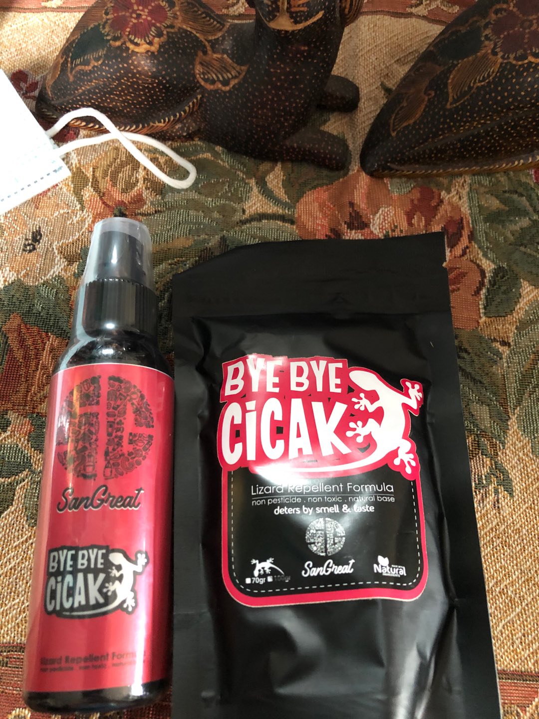 Paket Pengusir Cicak Gel Dan Spray, Bye Bye Cicak Gel 70 Gr Dan Spray 100 Ml Natural Non Pestisida