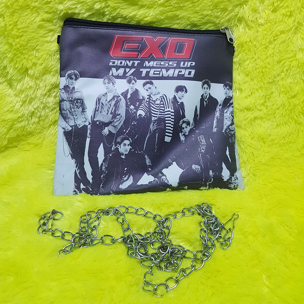 Tas Selmpang Sling Bag Tali Rantai Exo Kpop Fashion Slingbag