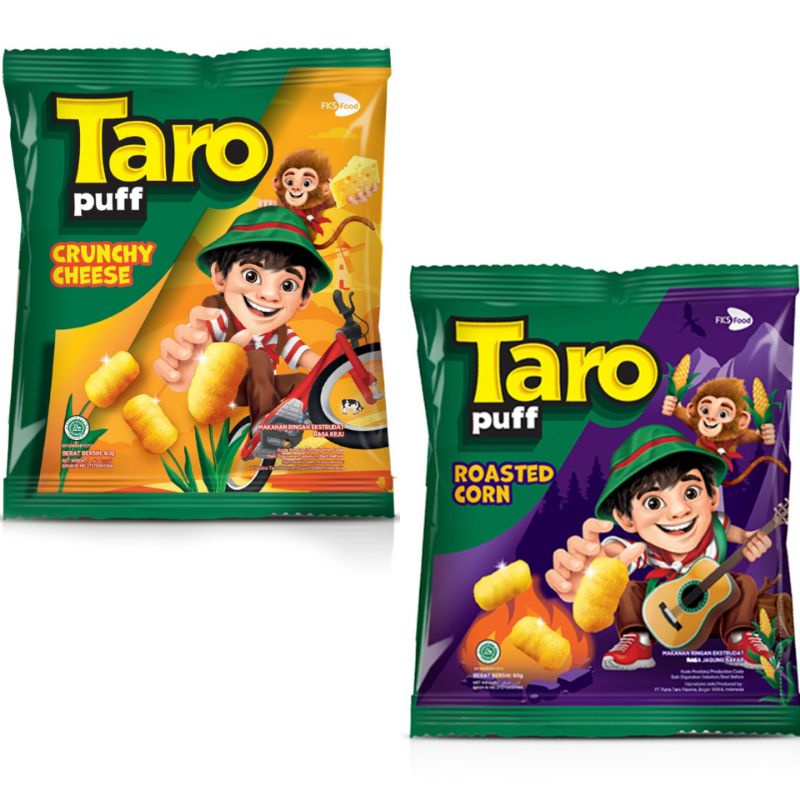 Taro Puff Varian 60 gr - Snack Berbumbu